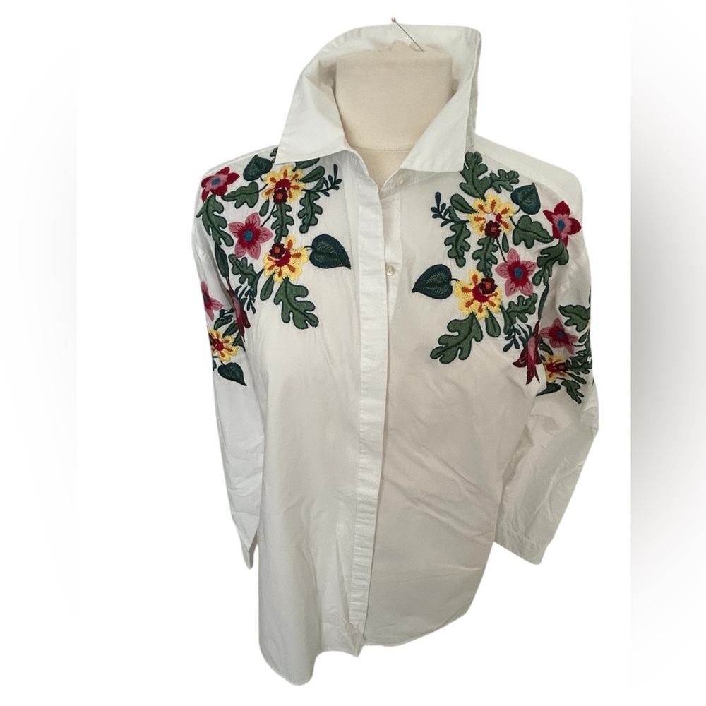 Zara woman shirt with embroidery size l